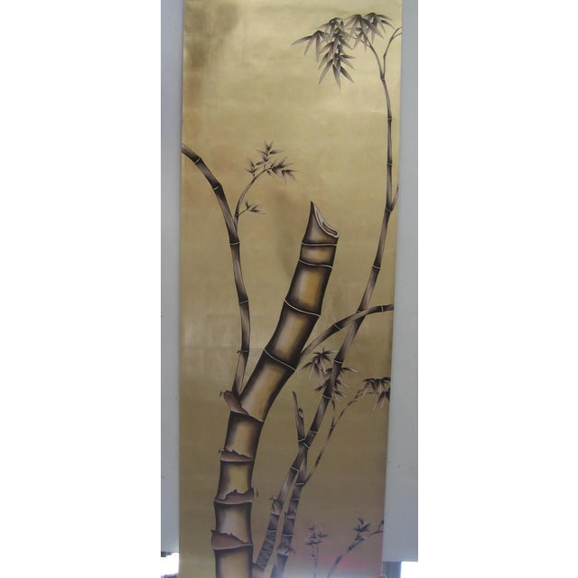 Design: hand-painted wallpaper Bamboo Handicrafts: handmade wallpaper and handpainted pattern Material: Gilded paper in...