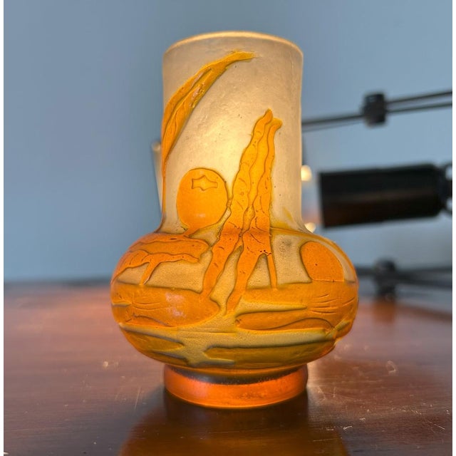 Small Glass Vase with Cameo Work by Emile Gallé, 1900s For Sale - Image 16 of 18