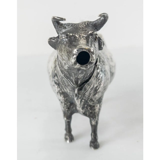 Late 19th Century Late 19th Century German .800 Hanau Silver Cow Form Creamer by Neresheimer For Sale - Image 5 of 13