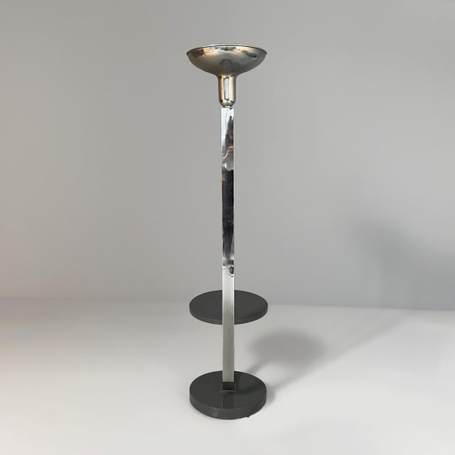 Italian Art Deco Floor Lamp with Integrated Table, 1930s For Sale - Image 4 of 14