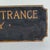 Unique Vintage Wooden Sign Announcing "Service Entrance Only" With Scalloped Design For Sale - Image 4 of 12