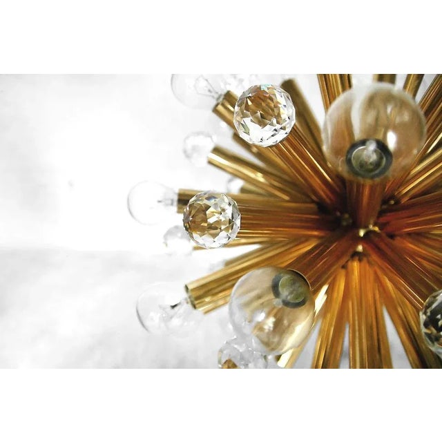 Gilt Brass Pendant Lamp with Swarovski Balls from Ernst Palme, 1960s For Sale - Image 18 of 18