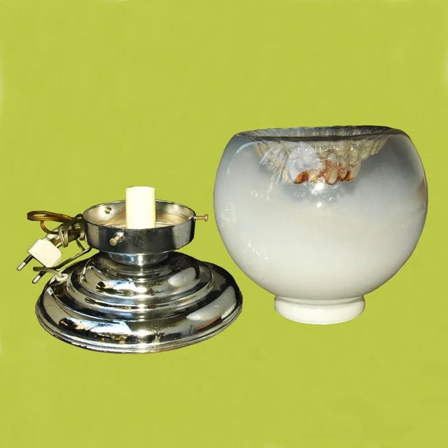 Metal Chromed Metal & Glass Table Lamp by Toni Zuccheri for VeArt, 1970s For Sale - Image 7 of 12