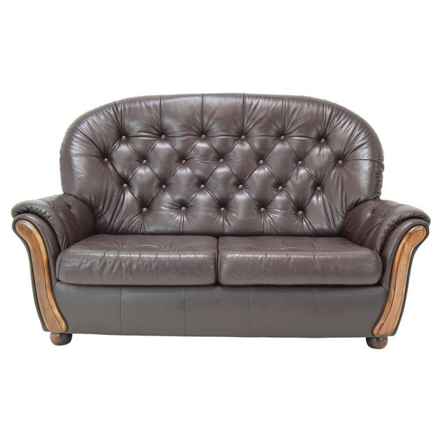 Mid-Century Leatherette 2-Seat Sofa, 1990s. For Sale - Image 16 of 16