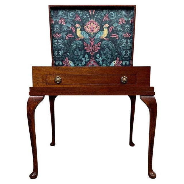 Early 20th Century Antique English Mahogany Box on Stand For Sale - Image 6 of 14