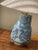 Josef Ekberg Art Deco Ceramic Table Lamp with a beautiful body and a blue plant relief decoration. Originally a vase...