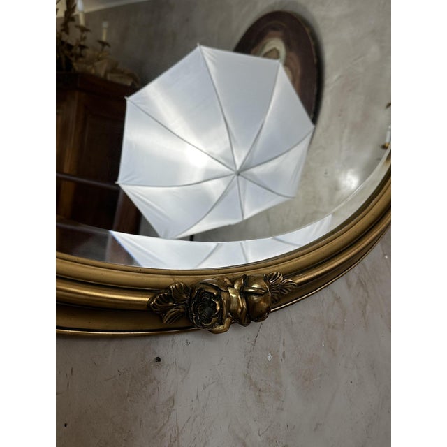 Gilded Wooden Mirror, 1950s For Sale - Image 4 of 10
