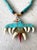 Rare Mid-Century Native American Turquoise Necklace With Eagle Pendant For Sale - Image 4 of 4