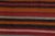 Striped Orange Red Brown Vintage Handmade Wool Runner Rug For Sale - Image 4 of 11
