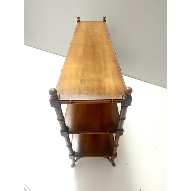 Brown Rectangular Etagere or Console Table from Durmast, Italy, 1950s For Sale - Image 8 of 11