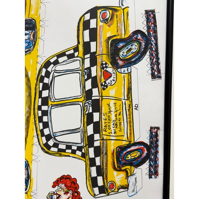 Red Grooms “Ruckus Taxi” Print, Framed For Sale - Image 9 of 12