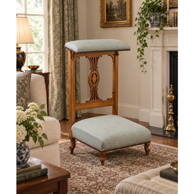 This elegant Continental prie-dieu, or prayer chair, dates to the first half of the 19th century and reflects the refined...