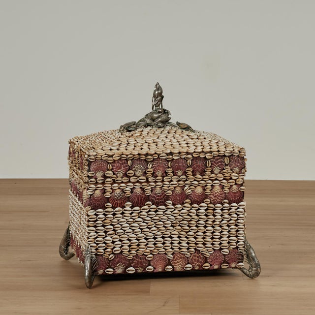 Maitland - Smith Large Vintage Seashell Clad Box With Crustaceans by Maitland Smith For Sale - Image 4 of 15