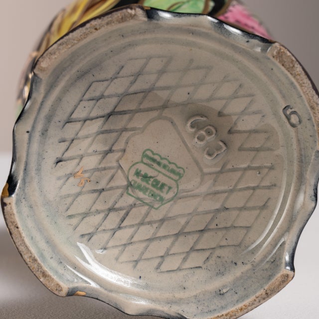 Mid 20th Century Belgium Green Ceramic Jar For Sale - Image 10 of 15