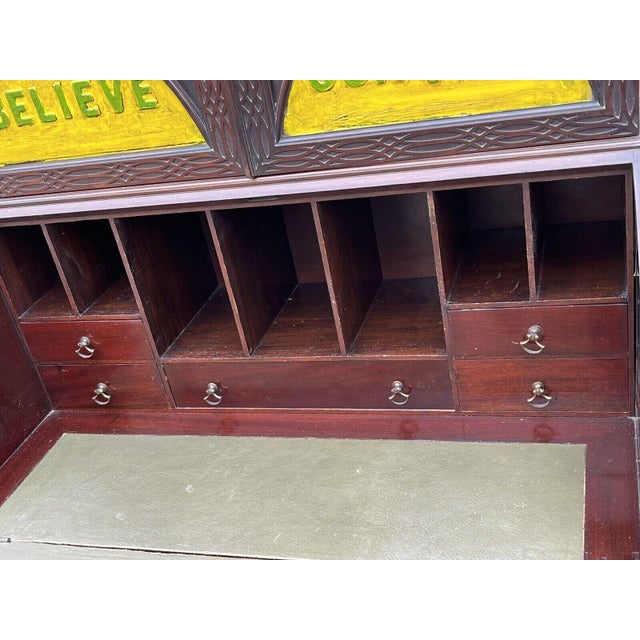 Suffragette Wspu Mahogany Bookcase Bureau For Sale - Image 14 of 18