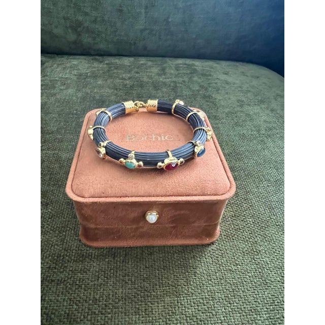 Bochic "Capri" Ruby & Multi Color Sapphire Choker Set In 18K Gold & Silver For Sale - Image 18 of 18