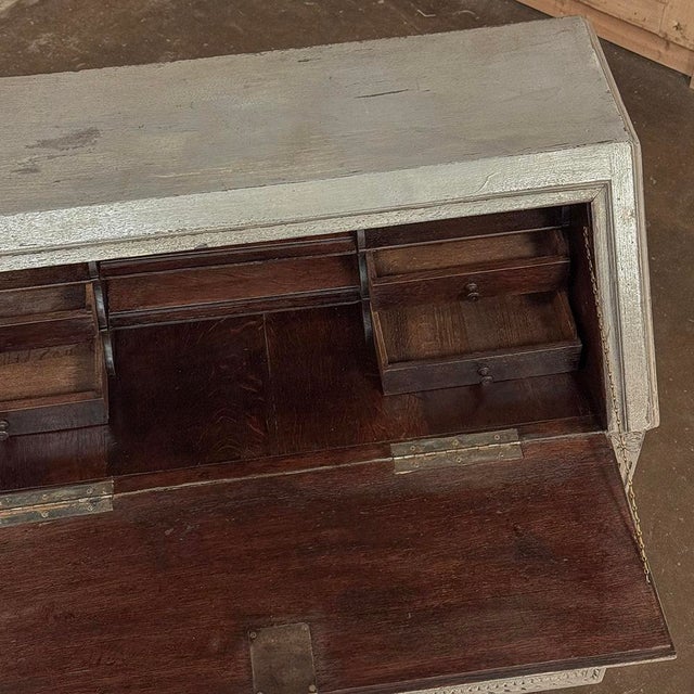 19th Century Country French Louis XVI Painted Secretaire For Sale - Image 12 of 16