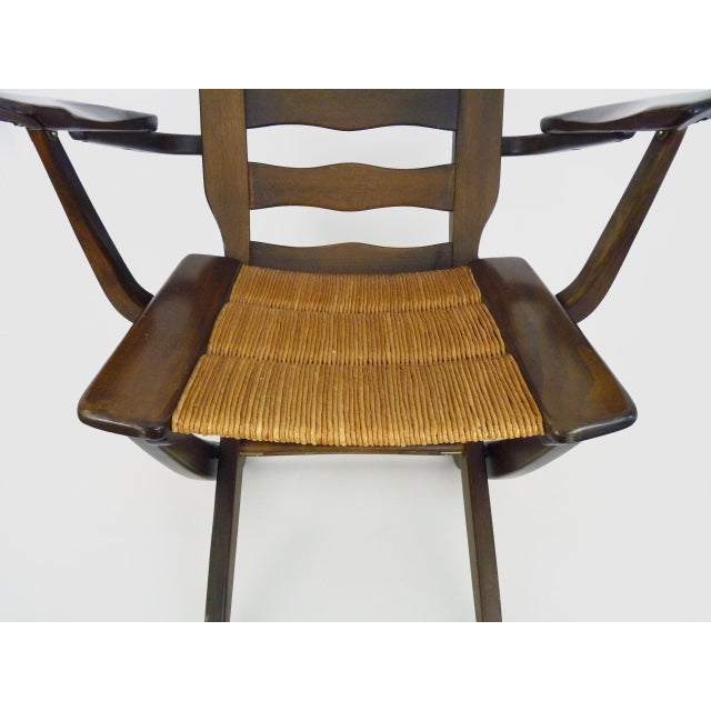 Brown Transat Armchair in Beech, 1960s For Sale - Image 8 of 11