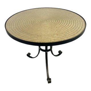 Ralph Lauren Wrought Iron " Sheltering Sky" Round Indoor or Outdoor Table For Sale