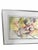1989 Signed Abstract Floral Watercolor in New Silver-Tone Frame For Sale - Image 14 of 16