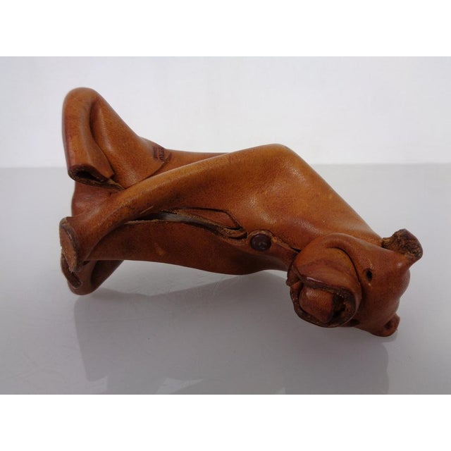 Handmade Leather Boxer Dog from Deru Wiesbaden, Germany, 1960s For Sale - Image 15 of 18