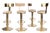 Hollywood Regency Style Gold Counter Stools - Set of 4 For Sale - Image 4 of 5