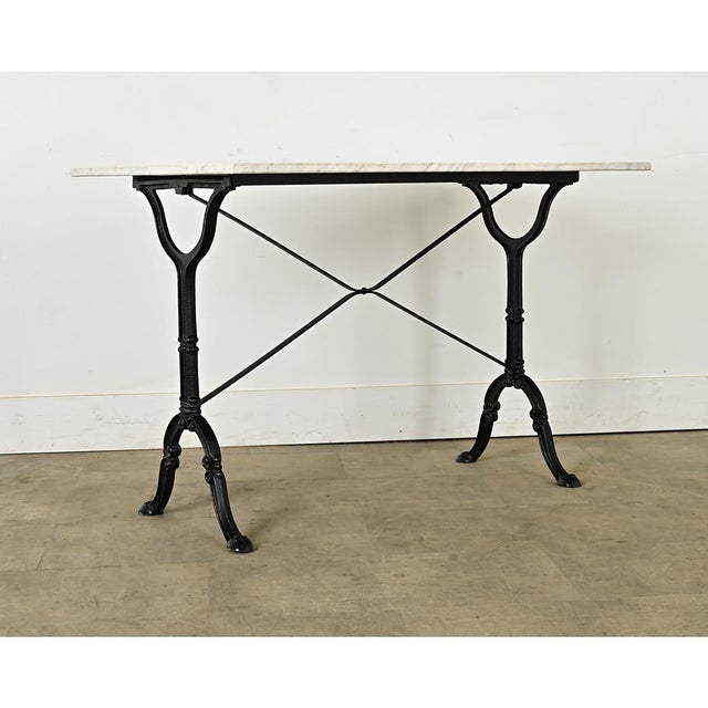 French 19th Century Cast Iron and Marble Bistro Table For Sale - Image 10 of 12