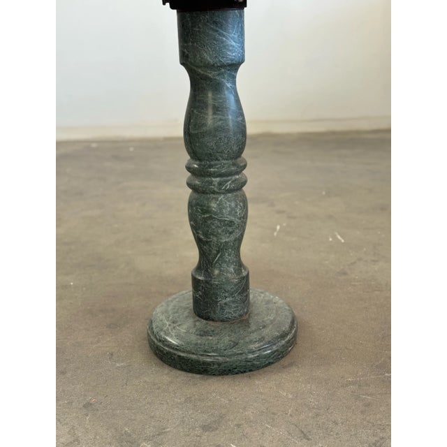 1980s Green Marble Bistro Table For Sale - Image 9 of 10
