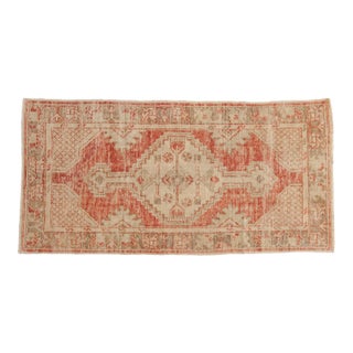 Vintage Distressed Oushak Rug Runner - 2'6" x 5' For Sale