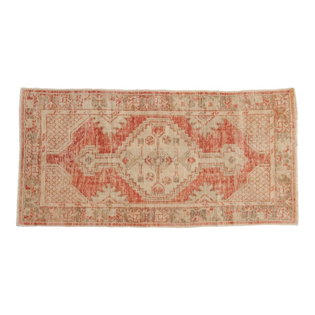 Vintage Distressed Oushak Rug Runner - 2'6" x 5' For Sale