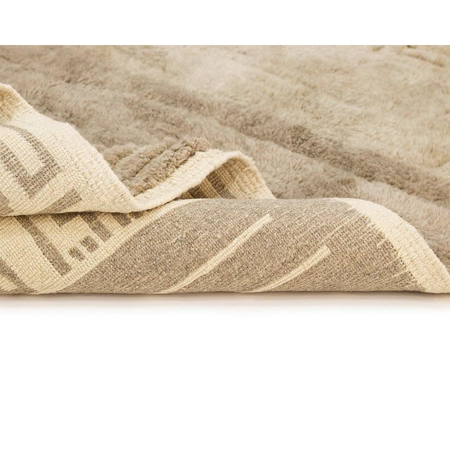 Beige Hand-Knotted Wool Premium Rug by Azele Studio For Sale - Image 8 of 12