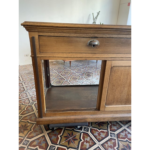 Vintage Display Cabinet in Oak, 1920s For Sale - Image 9 of 12
