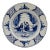 Antique Delft Chinoiserie Charger With Figures For Sale