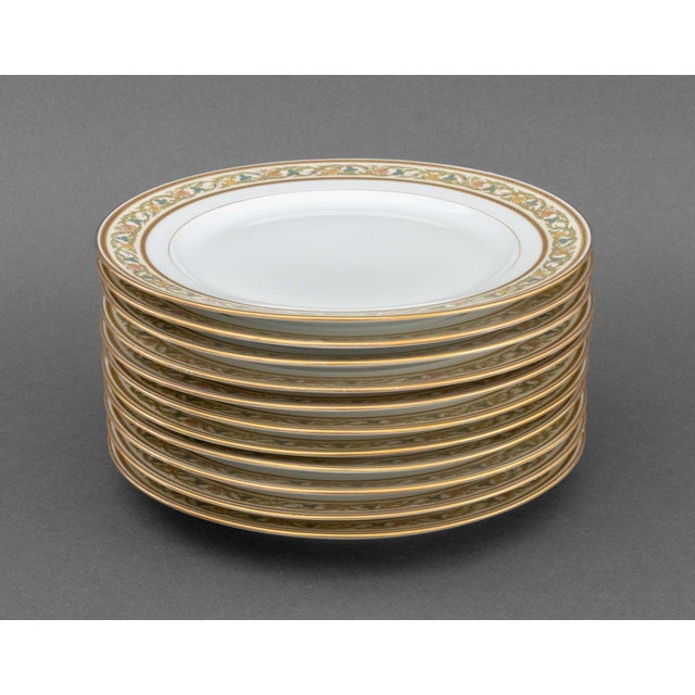 Set of Eleven L. Bernardaud and Company Porcelain Dinner Plates, all marked "B&Co. / France / L. Bernardaud & Co. /...