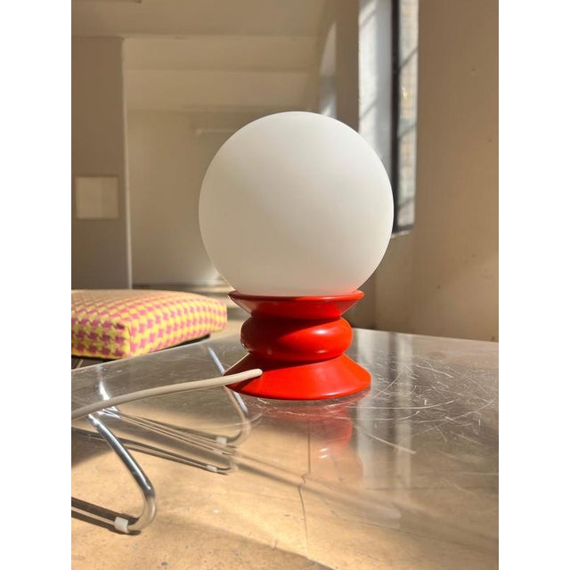 Red Opal Glass Table Lamp from Temde For Sale - Image 11 of 11