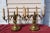 Pair of Early 20th Century Table Top 4 Lights Candelabra Victorian Style Lamps with Lion Heads in Brass For Sale - Image 9 of 12