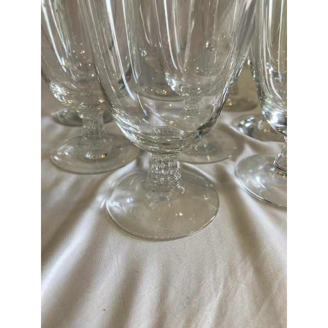 Fostoria Vintage Fostoria Platinum Rim Water Glasses, Set of 8 For Sale - Image 4 of 7