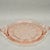 Art Deco Vintage Pink Depression Glass Handled Cake Plate in Federal Glass Rosemary Pattern For Sale - Image 3 of 10