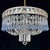 Glass Italian Ceiling Lamp with Blue and Transparent Crystals with Four Lights, 1960 For Sale - Image 7 of 10