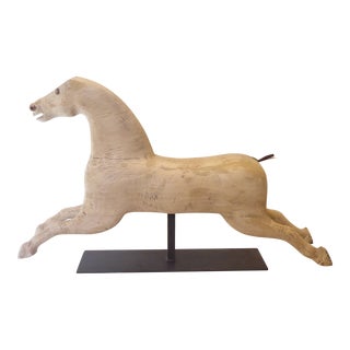 Vintage Weathered Horse on Stand For Sale