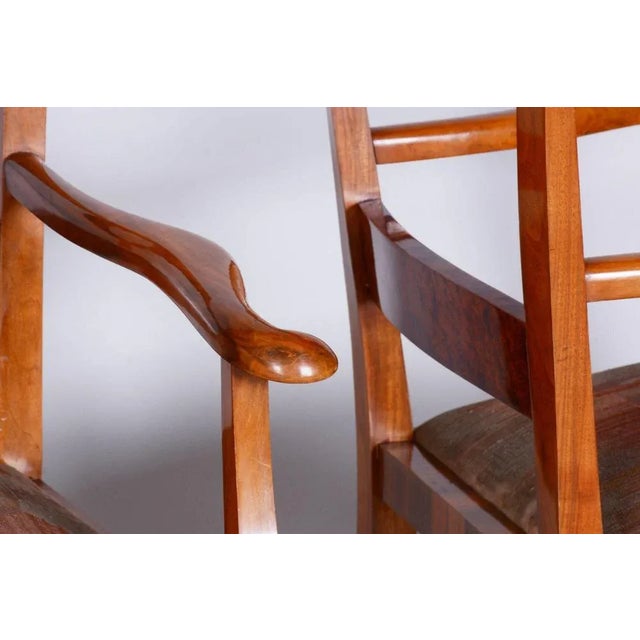 Art Deco Beech Armchairs, 1920s, Set of 2 For Sale - Image 4 of 8