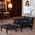 This Sergio Rodriguez Sheriff Chair and Ottoman were completely disassembled and each piece of rosewood was stripped,...