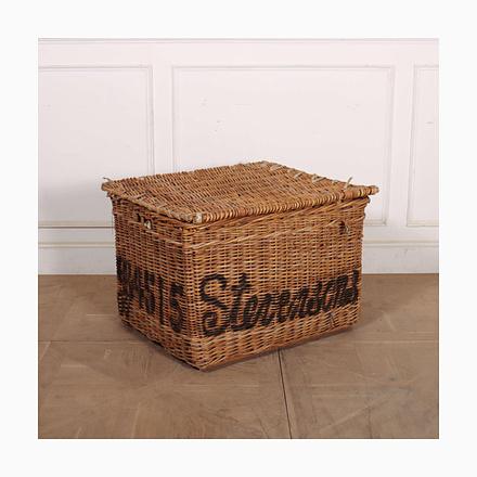 English Wicker Log Basket, 1890s For Sale - Image 10 of 10