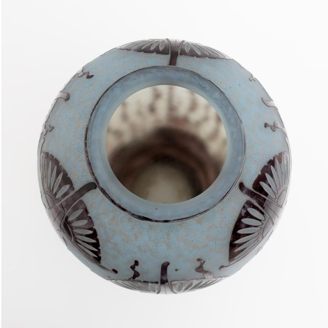 French Art Nouveau Artistic Glass Vase by Charles Schneider, 1924 For Sale - Image 6 of 10