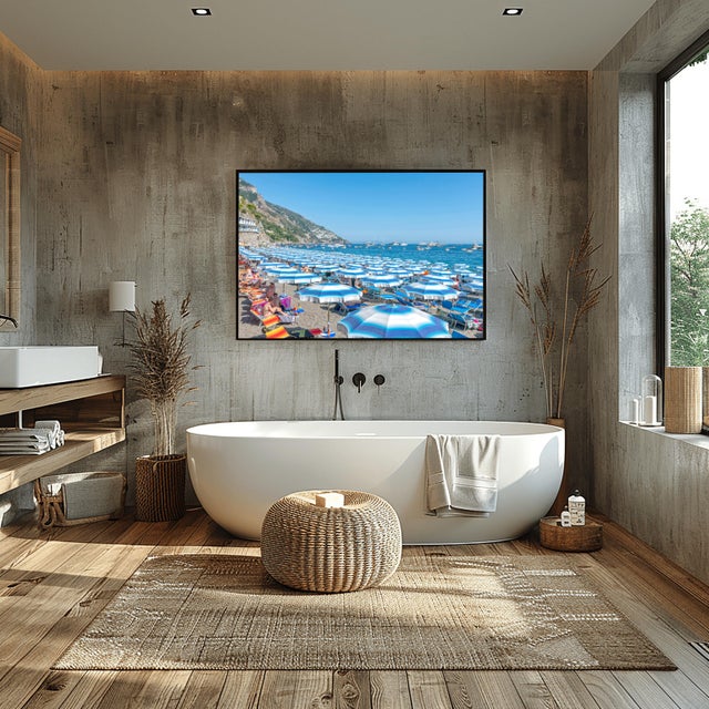 2020s Positano Beach Umbrellas, Photograph by Richard Silver For Sale - Image 5 of 6