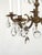 Antique 5 Light Adorable Dainty Petite Brass Cut Lead Glass Crystal Chandelier For Sale - Image 9 of 12