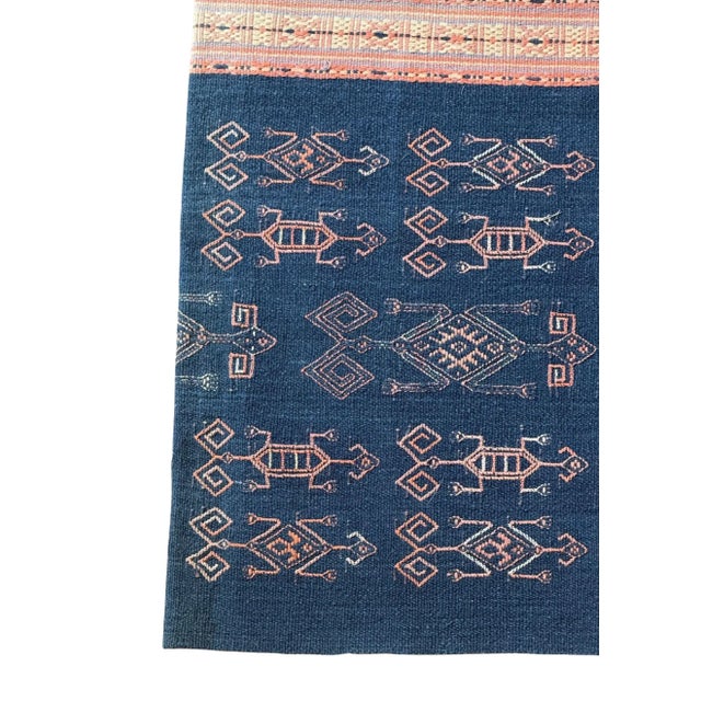 1950s Rare Ikat Textile From Timor Stunning Tribal Motifs & Colors, Indonesia C. 1950 For Sale - Image 5 of 8