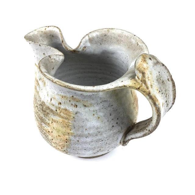 Vintage Studio Pottery Glazed Pottery Pitcher For Sale - Image 13 of 13