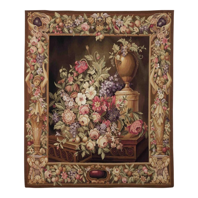 Statue Border Large Handwoven Tapestry - 240 X 200 Cm (7'9" X 6'6") - Requires Rod Size 5 For Sale