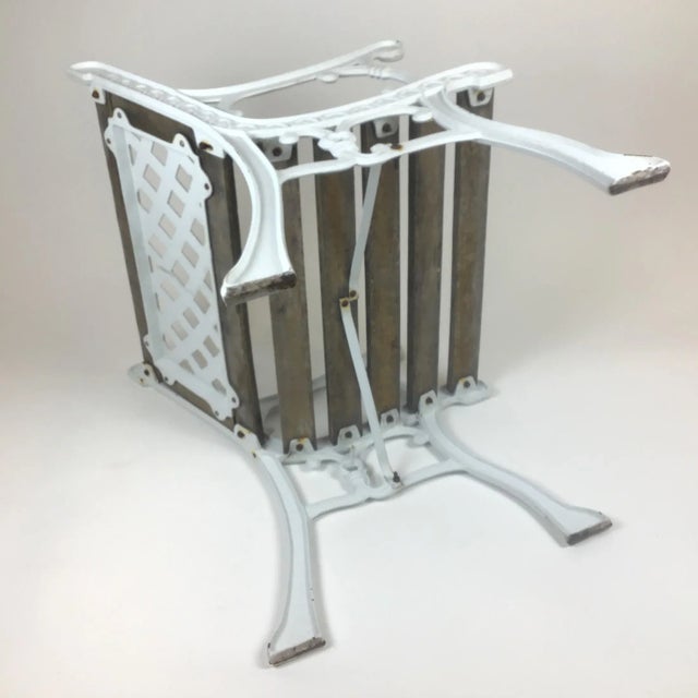 Vintage Cast Iron Garden Bench For Sale - Image 11 of 13